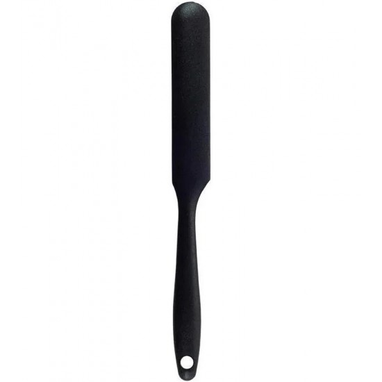 Espátula 32cm Confeiteiro Em Silicone Preto Mak Inox
